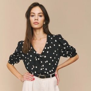 Reformation The Joelle Top in Luv It Extra Small
